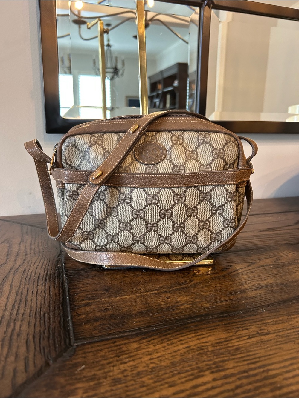 Vintage Gucci GG Plus Monogram Crossbody Bag